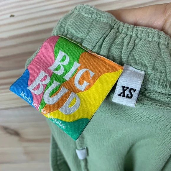 Big Bud Sweatsuit XS P Sage Green French Terry Knit Los Angeles Made Athleisure - Picture 14 of 15